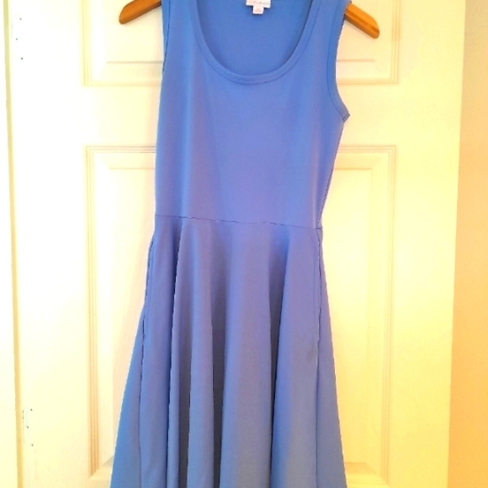 LulaRoe Cinderella Blue Nicki Dress XS